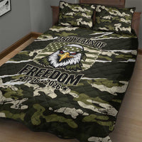 USA 250th Anniversary Quilt Bed Set Eagle Camouflage Zipper Stylized