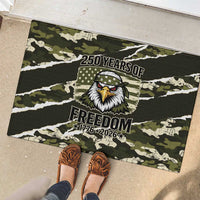 USA 250th Anniversary Rubber Doormat Eagle Camouflage Zipper Stylized