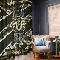 USA 250th Anniversary Window Curtain Eagle Camouflage Zipper Stylized