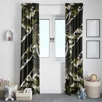 USA 250th Anniversary Window Curtain Eagle Camouflage Zipper Stylized