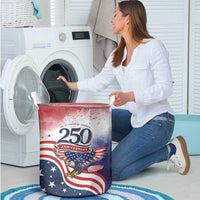 USA 250 Years of Freedom Laundry Basket American Patriotic