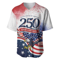 Personalized USA 250 Years of Freedom Baseball Jersey American Patriotic