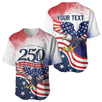 Personalized USA 250 Years of Freedom Baseball Jersey American Patriotic