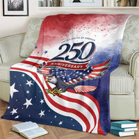 USA 250 Years of Freedom Blanket American Patriotic