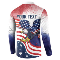 Personalized USA 250 Years of Freedom Button Sweatshirt American Patriotic