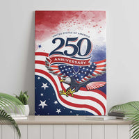 USA 250 Years of Freedom Canvas Wall Art American Patriotic
