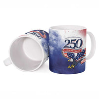 USA 250 Years of Freedom Ceramic Mug American Patriotic