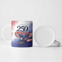 USA 250 Years of Freedom Ceramic Mug American Patriotic