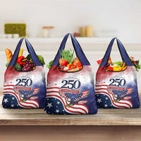 USA 250 Years of Freedom Grocery Bag American Patriotic