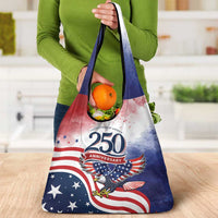 USA 250 Years of Freedom Grocery Bag American Patriotic