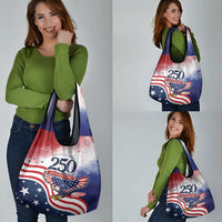 USA 250 Years of Freedom Grocery Bag American Patriotic
