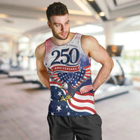 Personalized USA 250 Years of Freedom Men Tank Top American Patriotic