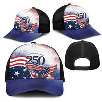 USA 250 Years of Freedom Mesh Trucker Cap American Patriotic
