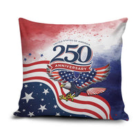 USA 250 Years of Freedom Pillow Cover American Patriotic