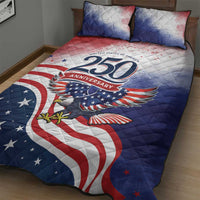 USA 250 Years of Freedom Quilt Bed Set American Patriotic