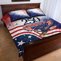 USA 250 Years of Freedom Quilt Bed Set American Patriotic