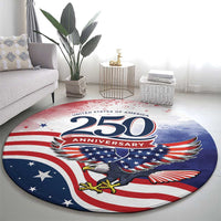 USA 250 Years of Freedom Round Carpet American Patriotic