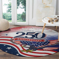 USA 250 Years of Freedom Round Carpet American Patriotic
