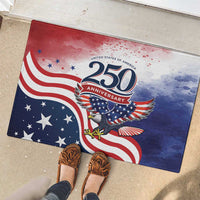 USA 250 Years of Freedom Rubber Doormat American Patriotic