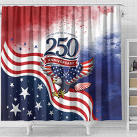 USA 250 Years of Freedom Shower Curtain American Patriotic