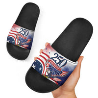 USA 250 Years of Freedom Slide Sandals American Patriotic