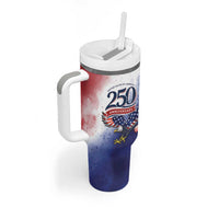 USA 250 Years of Freedom Tumbler With Handle American Patriotic
