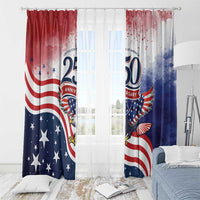 USA 250 Years of Freedom Window Curtain American Patriotic