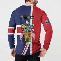 Personalised Turks and Caicos Islands Button Sweatshirt Come On Team TCI