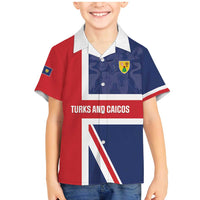 Personalised Turks and Caicos Islands Family Matching Mermaid Dress and Hawaiian Shirt Come On Team TCI