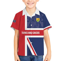 Personalised Turks and Caicos Islands Kid Hawaiian Shirt Come On Team TCI