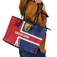 Turks and Caicos Islands Leather Tote Bag Come On Team TCI