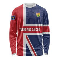 Personalised Turks and Caicos Islands Long Sleeve Shirt Come On Team TCI