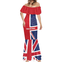 Personalised Turks and Caicos Islands Mermaid Dress Come On Team TCI