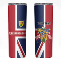 Personalised Turks and Caicos Islands Skinny Tumbler Come On Team TCI