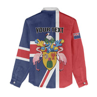 Personalised Turks and Caicos Islands Women Casual Shirt Come On Team TCI