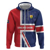 Personalised Turks and Caicos Islands Zip Hoodie Come On Team TCI