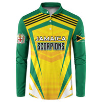 Custom Cricket Jamaica Scorpions Button Sweatshirt We Made Legends