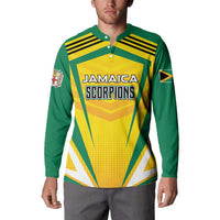 Custom Cricket Jamaica Scorpions Button Sweatshirt We Made Legends