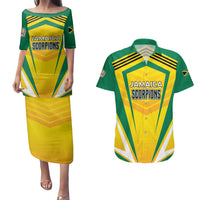 Custom Cricket Jamaica Scorpions Couples Matching Puletasi and Hawaiian Shirt We Made Legends