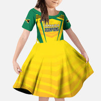 Custom Cricket Jamaica Scorpions Family Matching Off Shoulder Maxi Dress and Hawaiian Shirt We Made Legends