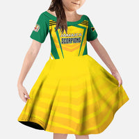 Custom Cricket Jamaica Scorpions Family Matching Summer Maxi Dress and Hawaiian Shirt We Made Legends