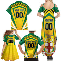 Custom Cricket Jamaica Scorpions Family Matching Summer Maxi Dress and Hawaiian Shirt We Made Legends