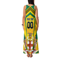 Custom Cricket Jamaica Scorpions Family Matching Tank Maxi Dress and Hawaiian Shirt We Made Legends
