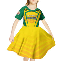 Custom Cricket Jamaica Scorpions Kid Short Sleeve Dress We Made Legends