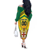 Custom Cricket Jamaica Scorpions Off The Shoulder Long Sleeve Dress We Made Legends