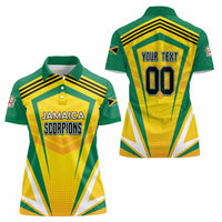Custom Cricket Jamaica Scorpions Women Polo Shirt We Made Legends