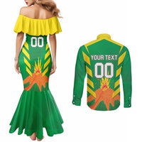 Custom Cricket Windwards Volcanoes Couples Matching Mermaid Dress and Long Sleeve Button Shirt All The Best LAVA Boys