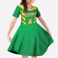 Custom Cricket Windwards Volcanoes Family Matching Off The Shoulder Long Sleeve Dress and Hawaiian Shirt All The Best LAVA Boys