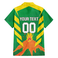 Custom Cricket Windwards Volcanoes Family Matching Off Shoulder Short Dress and Hawaiian Shirt All The Best LAVA Boys