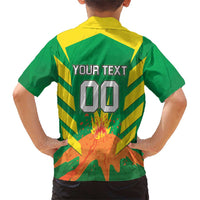 Custom Cricket Windwards Volcanoes Family Matching Short Sleeve Bodycon Dress and Hawaiian Shirt All The Best LAVA Boys